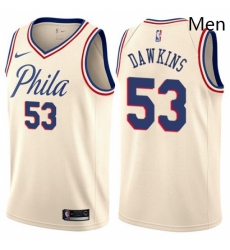 Mens Nike Philadelphia 76ers 53 Darryl Dawkins Authentic Cream NBA Jersey City Edition Mens Nike Philadelphia 76ers 53 Darryl Dawkins Authentic Cream NBA Jersey City Edition