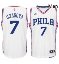Mens Philadelphia 76ers 7 Ersan Ilyasova adidas White Swingman Home Jersey Mens Philadelphia 76ers 7 Ersan Ilyasova adidas White Swingman Home Jersey