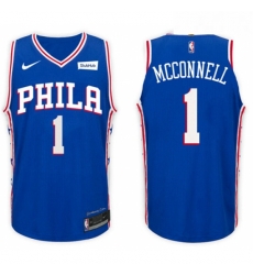 Nike NBA Philadelphia 76ers 1 T J McConnell Jersey 2017 18 New Season Blue Jers Nike NBA Philadelphia 76ers 1 T J McConnell Jersey 2017 18 New Season Blue Jers