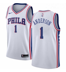 Womens Nike Philadelphia 76ers 1 Justin Anderson Swingman White Home NBA Jersey Association Edition Womens Nike Philadelphia 76ers 1 Justin Anderson Swingman White Home NBA Jersey Association Edition