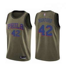 Youth Philadelphia 76ers 42 Al Horford Swingman Green Salute to Service Basketball Jersey Youth Philadelphia 76ers 42 Al Horford Swingman Green Salute to Service Basketball Jersey