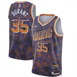 Men Phoenix Suns 35 Kevin Durant Purple 2025 Select Series Swingman Stitched Basketball Jersey
