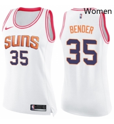Womens Nike Phoenix Suns 35 Dragan Bender Swingman WhitePink Fashion NBA Jersey Womens Nike Phoenix Suns 35 Dragan Bender Swingman WhitePink Fashion NBA Jersey