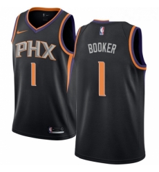 Youth Nike Phoenix Suns 1 Devin Booker Authentic Black Alternate NBA Jersey Statement Edition Youth Nike Phoenix Suns 1 Devin Booker Authentic Black Alternate NBA Jersey Statement Edition