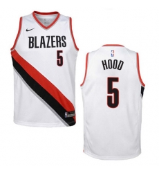 Men Blazers 5 Rodney Hood White Association Swingman Jersey Men Blazers 5 Rodney Hood White Association Swingman Jersey