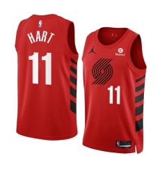 Men Portland Trail Blazers 11 Josh Hart 2022 23 Red Statement Edition Swingman Stitched Basketball Jersey Men Portland Trail Blazers 11 Josh Hart 2022 23 Red Statement Edition Swingman Stitched Basketball Jersey