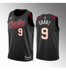 Men Portland Trail Blazers 9 Jerami Grant Black 2023 24 City Edition Stitched Basketball Jersey Men Portland Trail Blazers 9 Jerami Grant Black 2023 24 City Edition Stitched Basketball Jersey