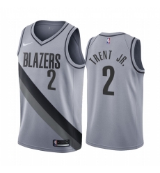 Men Portland Trail Portland Blazers 2 Gary Trent Jr Gray NBA Swingman 2020 21 Earned Edition Jersey Men Portland Trail Portland Blazers 2 Gary Trent Jr Gray NBA Swingman 2020 21 Earned Edition Jersey