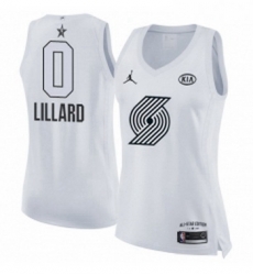 Womens Nike Jordan Portland Trail Blazers 0 Damian Lillard Swingman White 2018 All Star Game NBA Jersey Womens Nike Jordan Portland Trail Blazers 0 Damian Lillard Swingman White 2018 All Star Game NBA Jersey