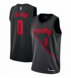 Womens Nike Portland Trail Blazers 0 Damian Lillard Swingman Black NBA Jersey 2018 19 City Edition Womens Nike Portland Trail Blazers 0 Damian Lillard Swingman Black NBA Jersey 2018 19 City Edition