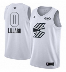 Youth Nike Jordan Portland Trail Blazers 0 Damian Lillard Swingman White 2018 All Star Game NBA Jersey Youth Nike Jordan Portland Trail Blazers 0 Damian Lillard Swingman White 2018 All Star Game NBA Jersey