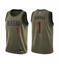 Youth Portland Trail Blazers 1 Anfernee Simons Swingman Green Salute to Service Basketball Jersey Youth Portland Trail Blazers 1 Anfernee Simons Swingman Green Salute to Service Basketball Jersey