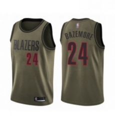 Youth Portland Trail Blazers 24 Kent Bazemore Swingman Green Salute to Service Basketball Jersey Youth Portland Trail Blazers 24 Kent Bazemore Swingman Green Salute to Service Basketball Jersey