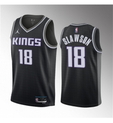 Men Sacramento Kings 18 Jalen Slawson Black 2023 Draft Statement Edition Stitched Jersey Men Sacramento Kings 18 Jalen Slawson Black 2023 Draft Statement Edition Stitched Jersey