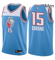 Mens Nike Sacramento Kings 15 DeMarcus Cousins Authentic Blue NBA Jersey City Edition Mens Nike Sacramento Kings 15 DeMarcus Cousins Authentic Blue NBA Jersey City Edition
