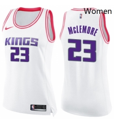 Womens Nike Sacramento Kings 23 Ben McLemore Swingman White Pink Fashion NBA Jersey Womens Nike Sacramento Kings 23 Ben McLemore Swingman White Pink Fashion NBA Jersey