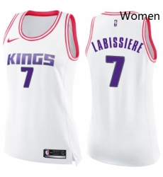 Womens Nike Sacramento Kings 7 Skal Labissiere Swingman WhitePink Fashion NBA Jersey Womens Nike Sacramento Kings 7 Skal Labissiere Swingman WhitePink Fashion NBA Jersey