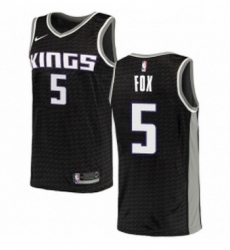 Youth Nike Sacramento Kings 5 DeAaron Fox Authentic Black NBA Jersey Statement Edition Youth Nike Sacramento Kings 5 DeAaron Fox Authentic Black NBA Jersey Statement Edition