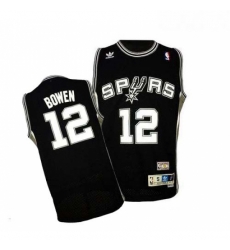Mens Adidas San Antonio Spurs 12 Bruce Bowen Swingman Black Throwback NBA Jersey Mens Adidas San Antonio Spurs 12 Bruce Bowen Swingman Black Throwback NBA Jersey