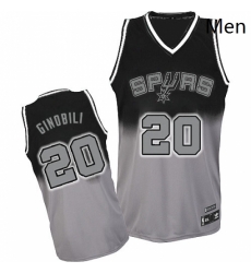 Mens Adidas San Antonio Spurs 20 Manu Ginobili Authentic BlackGrey Fadeaway Fashion NBA Jersey Mens Adidas San Antonio Spurs 20 Manu Ginobili Authentic BlackGrey Fadeaway Fashion NBA Jersey