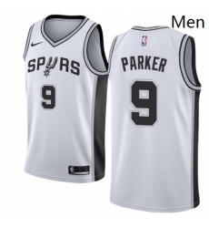 Mens Nike San Antonio Spurs 9 Tony Parker Swingman White Home NBA Jersey Association Edition Mens Nike San Antonio Spurs 9 Tony Parker Swingman White Home NBA Jersey Association Edition