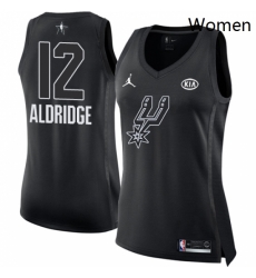 Womens Nike Jordan San Antonio Spurs 12 LaMarcus Aldridge Swingman Black 2018 All Star Game NBA Jersey Womens Nike Jordan San Antonio Spurs 12 LaMarcus Aldridge Swingman Black 2018 All Star Game NBA Jersey