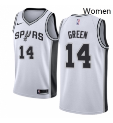 Womens Nike San Antonio Spurs 14 Danny Green Authentic White Home NBA Jersey Association Edition Womens Nike San Antonio Spurs 14 Danny Green Authentic White Home NBA Jersey Association Edition