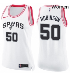 Womens Nike San Antonio Spurs 50 David Robinson Swingman WhitePink Fashion NBA Jersey Womens Nike San Antonio Spurs 50 David Robinson Swingman WhitePink Fashion NBA Jersey