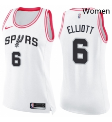 Womens Nike San Antonio Spurs 6 Sean Elliott Swingman WhitePink Fashion NBA Jersey Womens Nike San Antonio Spurs 6 Sean Elliott Swingman WhitePink Fashion NBA Jersey