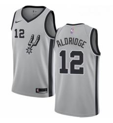 Youth Nike San Antonio Spurs 12 LaMarcus Aldridge Authentic Silver Alternate NBA Jersey Statement Edition Youth Nike San Antonio Spurs 12 LaMarcus Aldridge Authentic Silver Alternate NBA Jersey Statement Edition