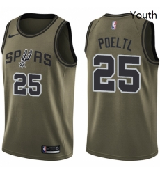 Youth Nike San Antonio Spurs 25 Jakob Poeltl Swingman Green Salute to Service NBA Jersey Youth Nike San Antonio Spurs 25 Jakob Poeltl Swingman Green Salute to Service NBA Jersey