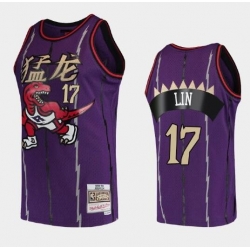 Men Toronto Raptors 17 Jeremy Lin Purple 2019 Chinese New Year Celebration Stitched Jersey