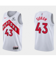 Men Toronto Raptors 43 Pascal Siakam 2020 21 White Swingman Stitched Basketball Jersey Men Toronto Raptors 43 Pascal Siakam 2020 21 White Swingman Stitched Basketball Jersey
