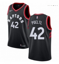 Mens Nike Toronto Raptors 42 Jakob Poeltl Authentic Black Alternate NBA Jersey Statement Edition Mens Nike Toronto Raptors 42 Jakob Poeltl Authentic Black Alternate NBA Jersey Statement Edition