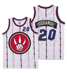 Raptors 20 Damon Stoudamire White Red Big Logo Retro Jersey Raptors 20 Damon Stoudamire White Red Big Logo Retro Jersey