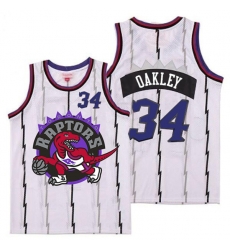Raptors 34 Charles Oakley White Big Logo Retro Jersey 8 Raptors 34 Charles Oakley White Big Logo Retro Jersey 8