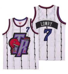 Raptors 7 Kyle Lowry White Big Gray TR Logo Retro Jersey 9 Raptors 7 Kyle Lowry White Big Gray TR Logo Retro Jersey 9