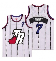Raptors 7 Kyle Lowry White Big White TR Logo Retro Jersey 7 Raptors 7 Kyle Lowry White Big White TR Logo Retro Jersey 7