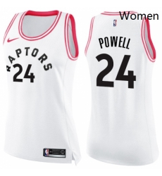 Womens Nike Toronto Raptors 24 Norman Powell Swingman WhitePink Fashion NBA Jersey Womens Nike Toronto Raptors 24 Norman Powell Swingman WhitePink Fashion NBA Jersey