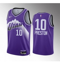 Men Utah Jazz 10 Jason Preston Purple Classic Edition Stitched Basketball Jersey Men Utah Jazz 10 Jason Preston Purple Classic Edition Stitched Basketball Jersey