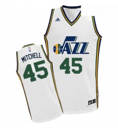 Mens Adidas Utah Jazz 45 Donovan Mitchell Swingman White Home NBA Jersey Mens Adidas Utah Jazz 45 Donovan Mitchell Swingman White Home NBA Jersey