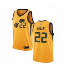 Mens Utah Jazz 22 Jeff Green Authentic Gold Basketball Jersey Statement Edition Mens Utah Jazz 22 Jeff Green Authentic Gold Basketball Jersey Statement Edition