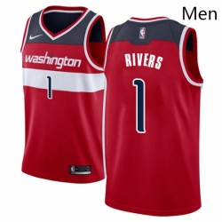 Mens Nike Washington Wizards 1 Austin Rivers Swingman Red NBA Jersey Icon Edition 