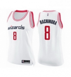 Womens Washington Wizards 8 Rui Hachimura Swingman White Pink Fashion Basketball Jersey Womens Washington Wizards 8 Rui Hachimura Swingman White Pink Fashion Basketball Jersey