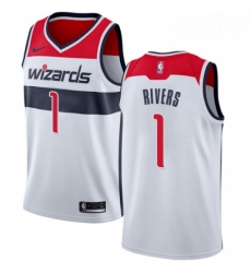 Youth Nike Washington Wizards 1 Austin Rivers Swingman White NBA Jersey Association Edition Youth Nike Washington Wizards 1 Austin Rivers Swingman White NBA Jersey Association Edition