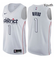 Youth Nike Washington Wizards 1 Austin Rivers Swingman White NBA Jersey City Edition Youth Nike Washington Wizards 1 Austin Rivers Swingman White NBA Jersey City Edition