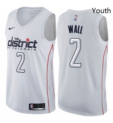 Youth Nike Washington Wizards 2 John Wall Swingman White NBA Jersey City Edition Youth Nike Washington Wizards 2 John Wall Swingman White NBA Jersey City Edition