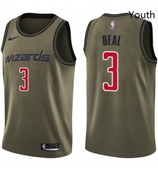 Youth Nike Washington Wizards 3 Bradley Beal Swingman Green Salute to Service NBA Jersey Youth Nike Washington Wizards 3 Bradley Beal Swingman Green Salute to Service NBA Jersey