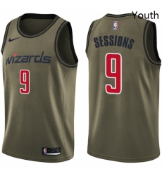 Youth Nike Washington Wizards 9 Ramon Sessions Swingman Green Salute to Service NBA Jersey Youth Nike Washington Wizards 9 Ramon Sessions Swingman Green Salute to Service NBA Jersey