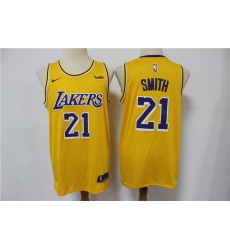 Lakers 21 J R Smith Yellow Nike Swingman Jersey Lakers 21 J R Smith Yellow Nike Swingman Jersey